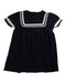 A Navy Short Sleeve Dresses from Petit Bateau in size 12-18M for girl. (Front View)