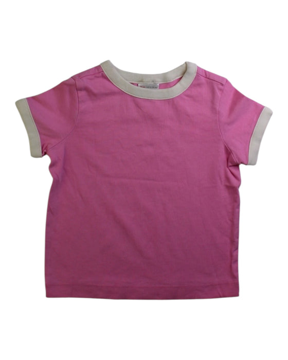 A Pink Short Sleeve T Shirts from Hanna Andersson in size 12-18M for girl. (Front View)