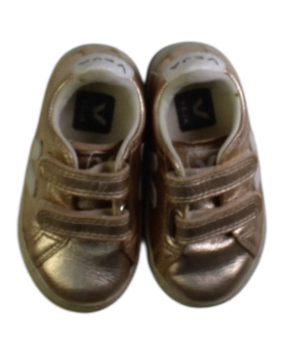 A Gold Sneakers from Veja in size 12-18M for girl. (Back View)