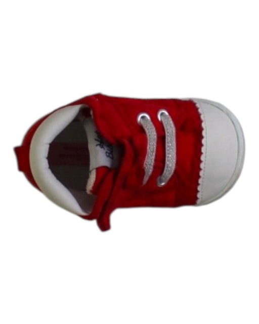A Red Sneakers from Hot Biscuits Mikihouse in size 18-24M for girl. (Front View)