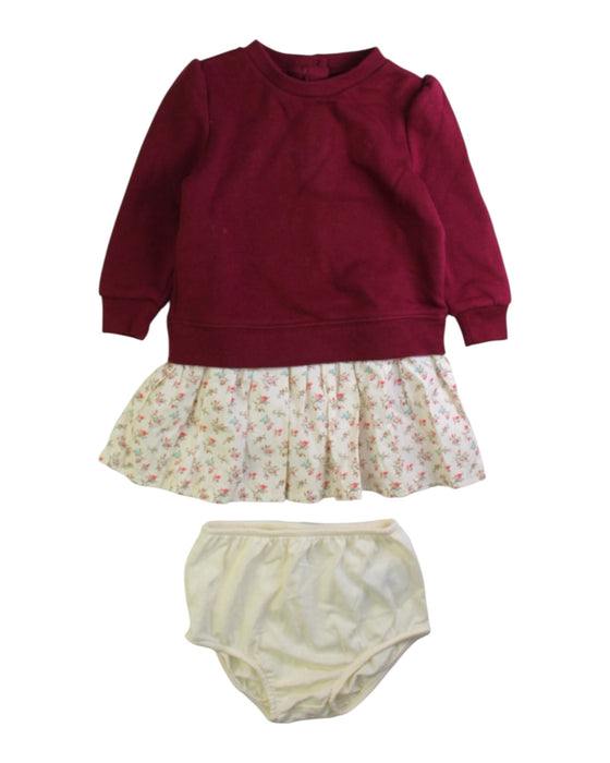 A Burgundy Dress Sets from Ralph Lauren in size 6-12M for girl. (Front View)