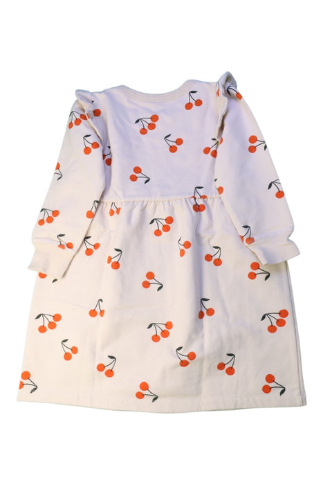 A White Long Sleeve Dresses from Tinycottons in size 4T for girl. (Back View)