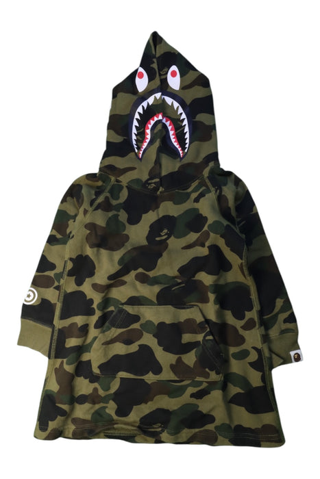 A Green Hooded Sweatshirts from Bape by A Bathing Ape in size 2T for girl. (Front View)