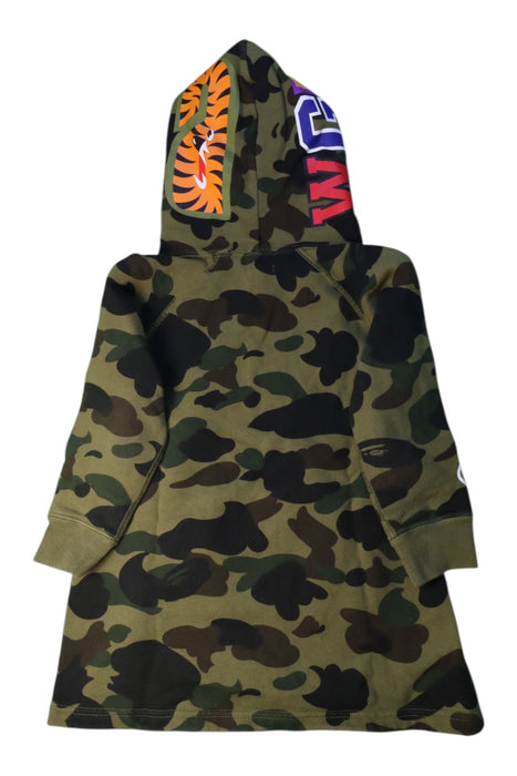 A Green Hooded Sweatshirts from Bape by A Bathing Ape in size 2T for girl. (Back View)