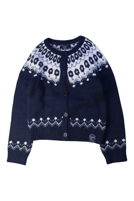 A Navy Cardigans from GANT in size 5T for girl. (Front View)