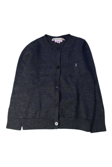 A Grey Cardigans from Bonpoint in size 4T for girl. (Front View)