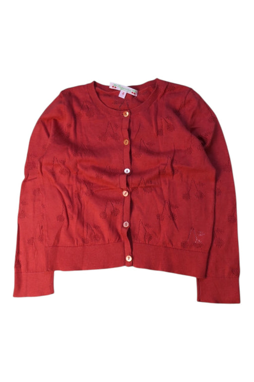 A Red Cardigans from Bonpoint in size 4T for girl. (Front View)