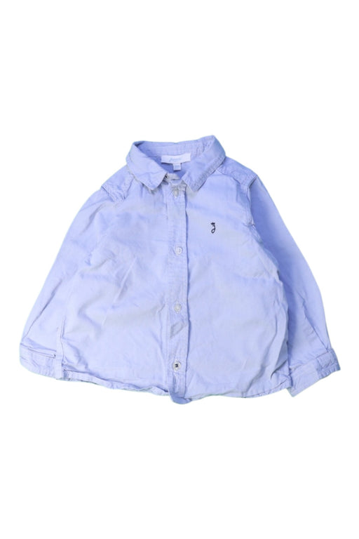 A Blue Long Sleeve Shirts from Jacadi in size 12-18M for boy. (Front View)