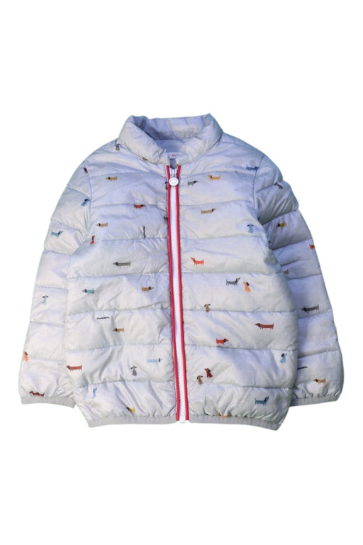 A White Puffer/Quilted Jackets from Momonittu in size 2T for girl. (Front View)
