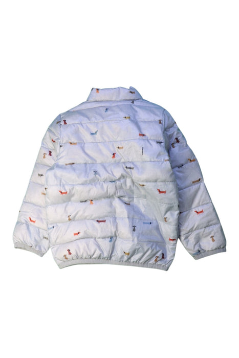 A White Puffer/Quilted Jackets from Momonittu in size 2T for girl. (Back View)