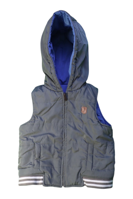 A Blue Outerwear Vests from Jacadi in size 3T for boy. (Front View)