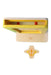 A Yellow Wooden Toys from KiwiCo in size O/S for neutral. (Back View)
