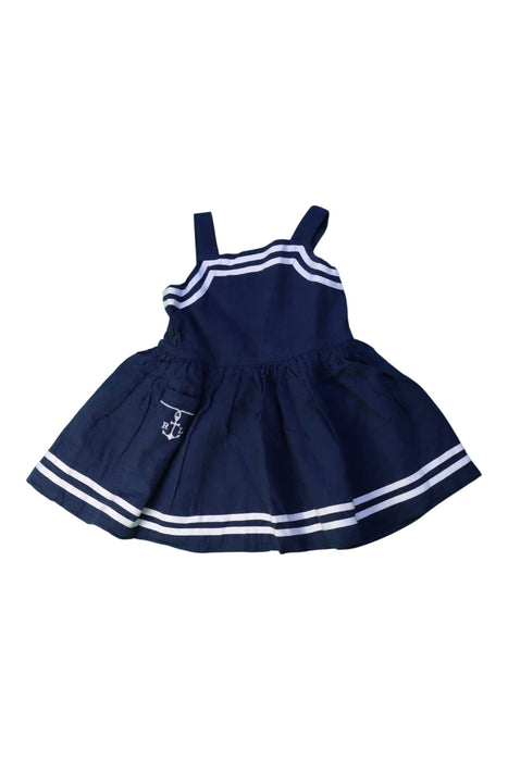 A Navy Sleeveless Dresses from Ralph Lauren in size 0-3M for girl. (Front View)