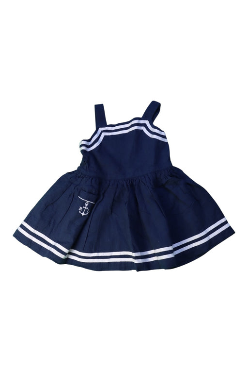 A Navy Sleeveless Dresses from Ralph Lauren in size 0-3M for girl. (Front View)