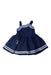 A Navy Sleeveless Dresses from Ralph Lauren in size 0-3M for girl. (Front View)