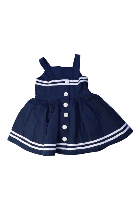 A Navy Sleeveless Dresses from Ralph Lauren in size 0-3M for girl. (Back View)