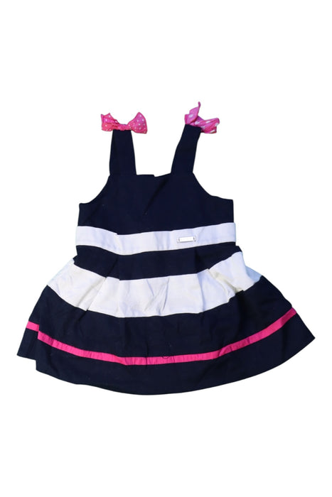 A Navy Sleeveless Dresses from Janie & Jack in size 6-12M for girl. (Front View)