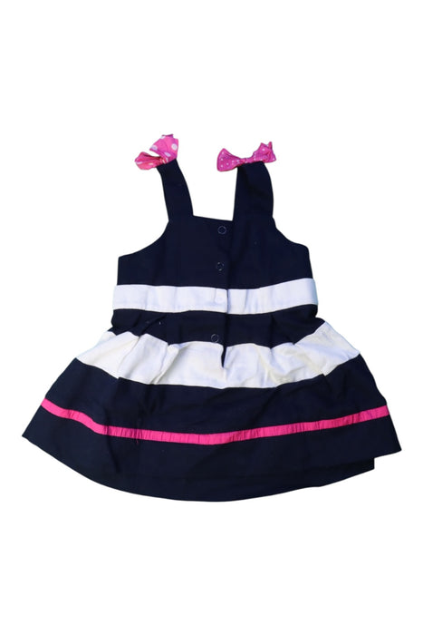 A Navy Sleeveless Dresses from Janie & Jack in size 6-12M for girl. (Back View)