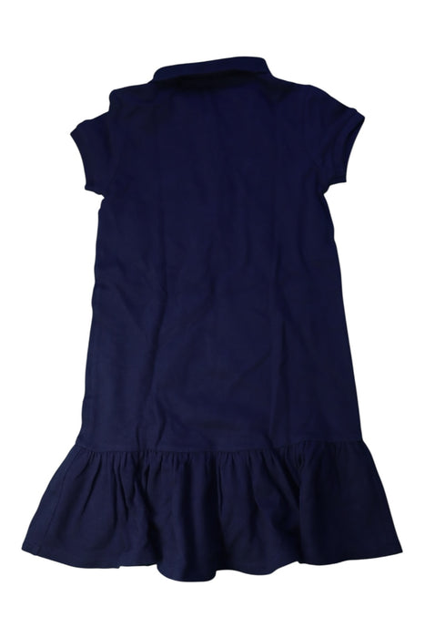 A Navy Short Sleeve Dresses from Polo Ralph Lauren in size 5T for girl. (Back View)