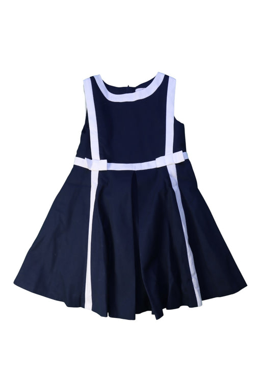 A Navy Sleeveless Dresses from Jacadi in size 4T for girl. (Front View)
