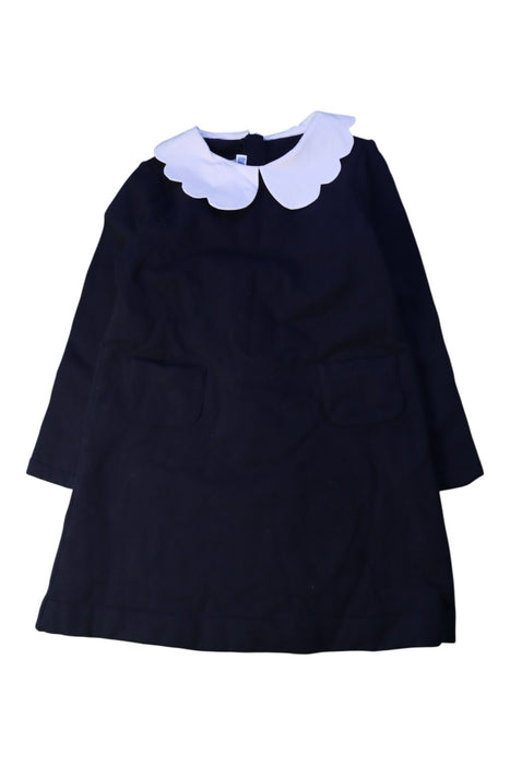 A Black Long Sleeve Dresses from Jacadi in size 6T for girl. (Front View)
