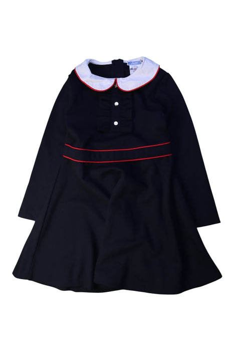 A Black Long Sleeve Dresses from Jacadi in size 6T for girl. (Front View)