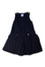 A Navy Sleeveless Dresses from Jacadi in size 6T for girl. (Front View)