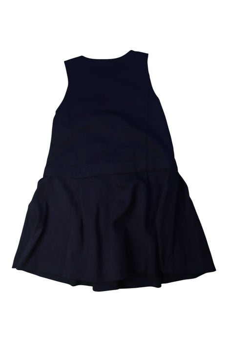 A Navy Sleeveless Dresses from Jacadi in size 6T for girl. (Back View)