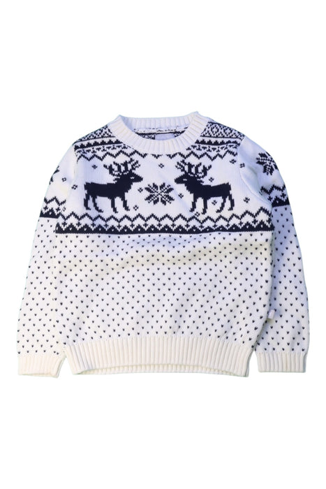 A White Crewneck Sweatshirts from The Little Tailor in size 2T for boy. (Front View)