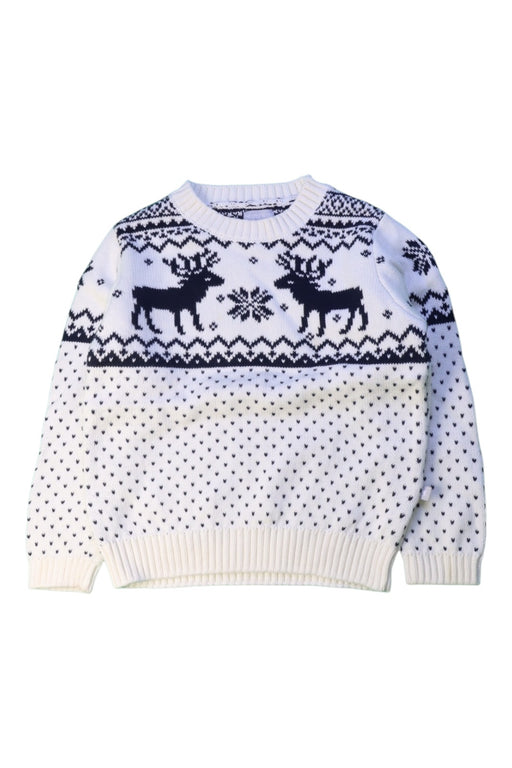 A White Crewneck Sweatshirts from The Little Tailor in size 2T for boy. (Front View)