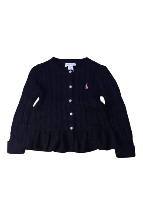 A Navy Cardigans from Ralph Lauren in size 2T for girl. (Front View)