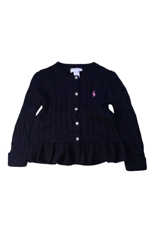 A Navy Cardigans from Ralph Lauren in size 2T for girl. (Front View)