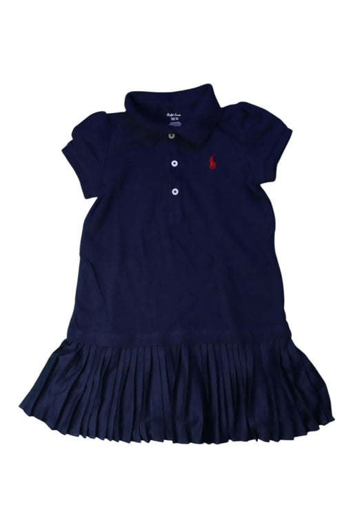 A Navy Short Sleeve Dresses from Ralph Lauren in size 2T for girl. (Front View)