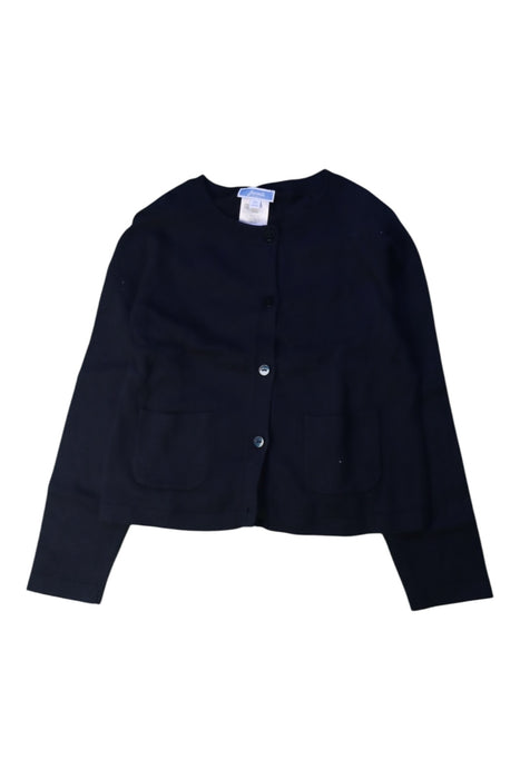 A Navy Cardigans from Jacadi in size 6T for girl. (Front View)
