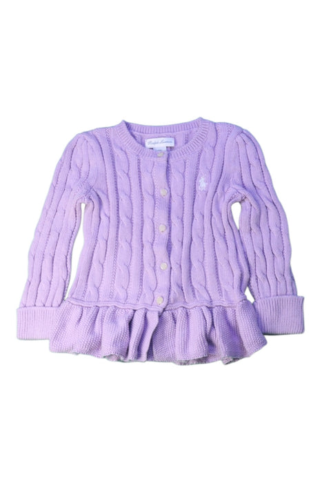 A Purple Cardigans from Ralph Lauren in size 12-18M for girl. (Front View)