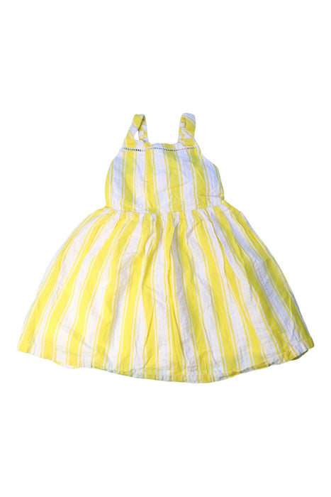 A Yellow Sleeveless Dresses from Tahari in size 3T for girl. (Front View)