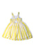 A Yellow Sleeveless Dresses from Tahari in size 3T for girl. (Back View)