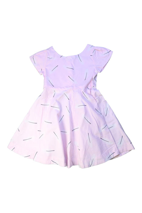 A Pink Short Sleeve Dresses from Jacadi in size 5T for girl. (Front View)
