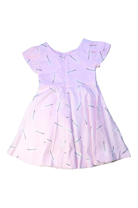 A Pink Short Sleeve Dresses from Jacadi in size 5T for girl. (Back View)