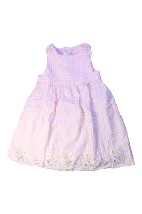A Pink Sleeveless Dresses from Jojo Maman Bébé in size 4T for girl. (Front View)