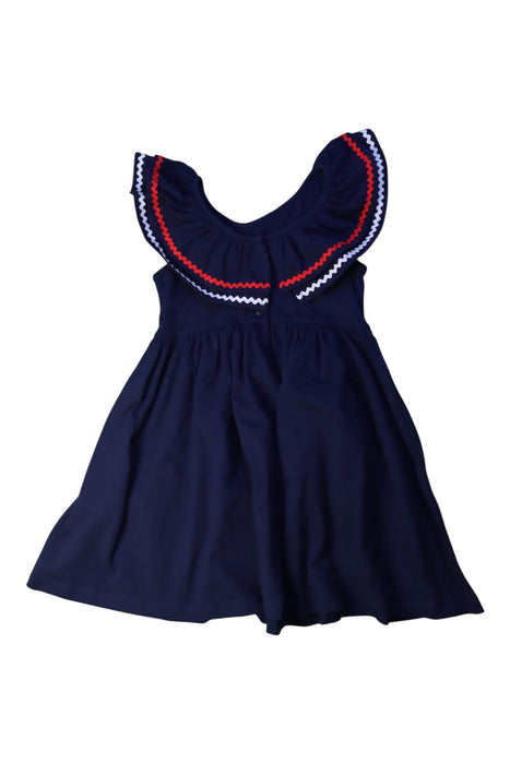 A Navy Sleeveless Dresses from Janie & Jack in size 4T for girl. (Back View)