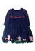 A Navy Long Sleeve Dresses from Jojo Maman Bébé in size 3T for girl. (Front View)