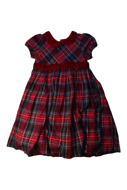 A Red Short Sleeve Dresses from Jojo Maman Bébé in size 4T for girl. (Front View)