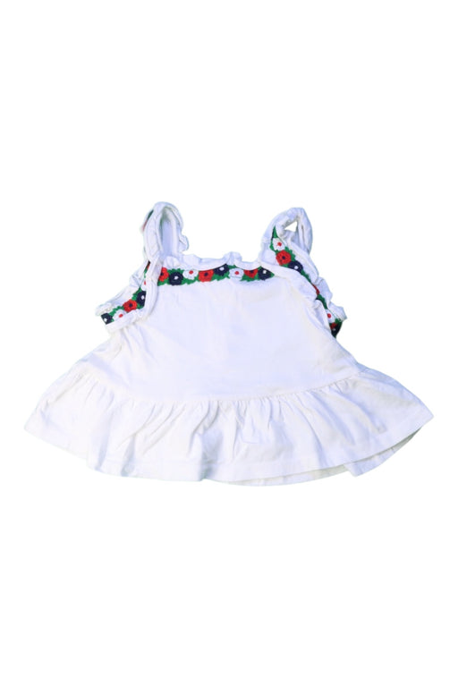 A White Sleeveless Tops from Janie & Jack in size 3T for girl. (Front View)