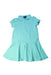 A Teal Short Sleeve Dresses from Polo Ralph Lauren in size 5T for girl. (Front View)