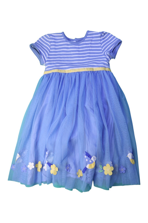 A Blue Short Sleeve Dresses from Jojo Maman Bébé in size 4T for girl. (Front View)