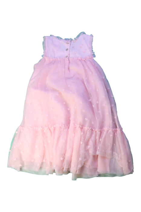 A Pink Sleeveless Dresses from Isaac Mizrahi in size 5T for girl. (Back View)