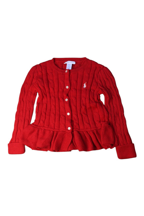 A Red Cardigans from Ralph Lauren in size 2T for girl. (Front View)