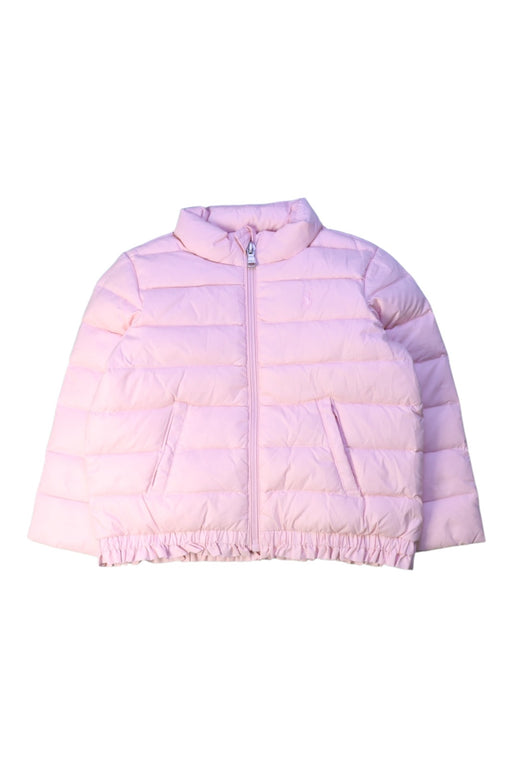 A Pink Puffer/Quilted Jackets from Ralph Lauren in size 2T for girl. (Front View)