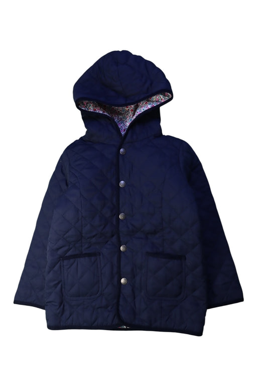A Navy Puffer/Quilted Coats & Outerwear from Jojo Maman Bébé in size 4T for girl. (Front View)